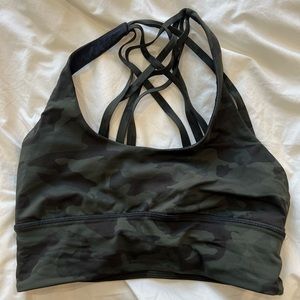 Lululemon Free To be Moved Camo sports bra